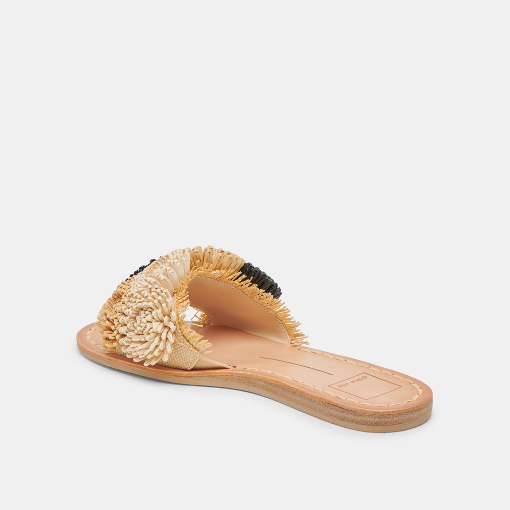 DANELA SANDALS BLACK NATURAL RAFFIA
 – Dolce Vita / Dolce Vita
