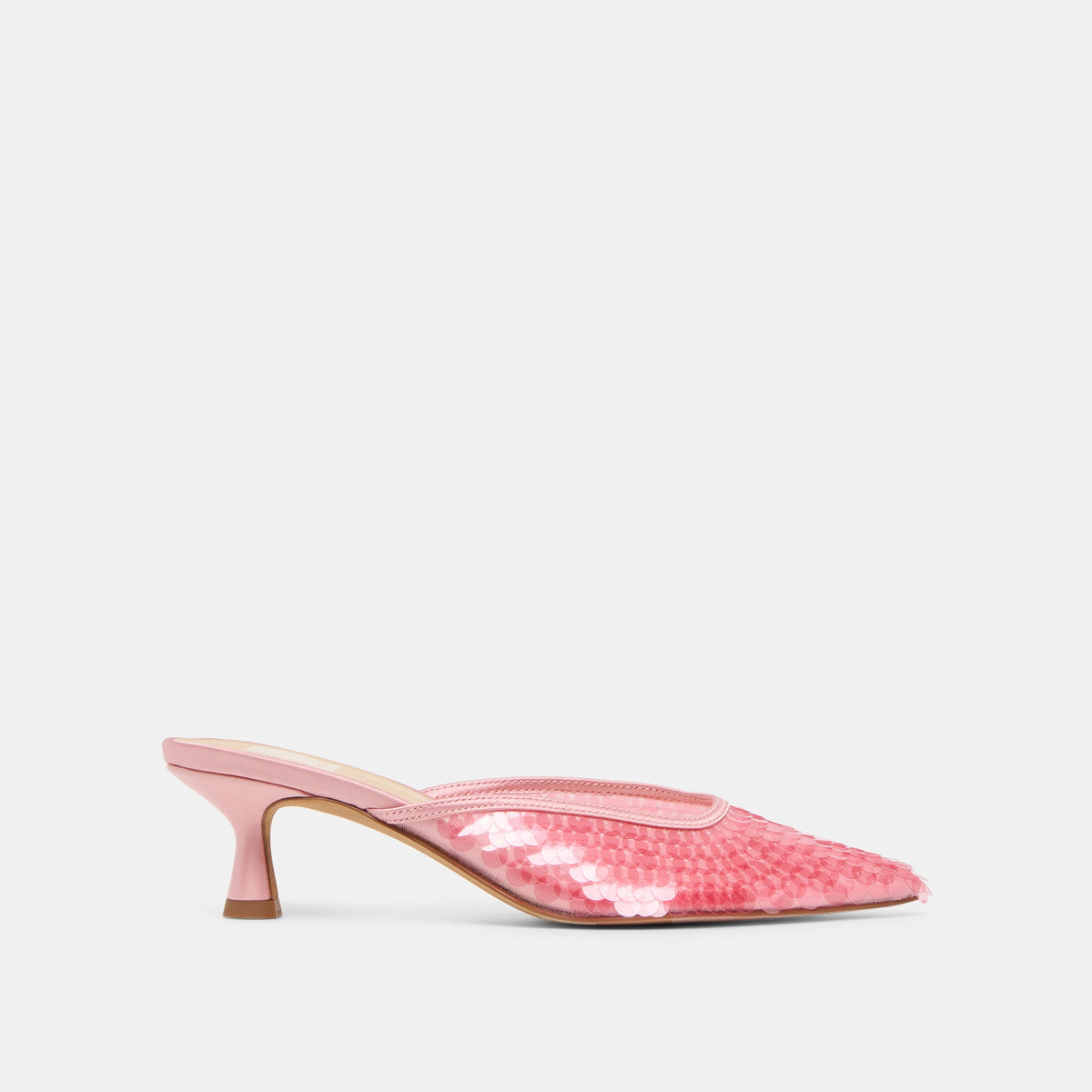 Cleo Sequin Light Pink Sequin Heels / Dolce Vita