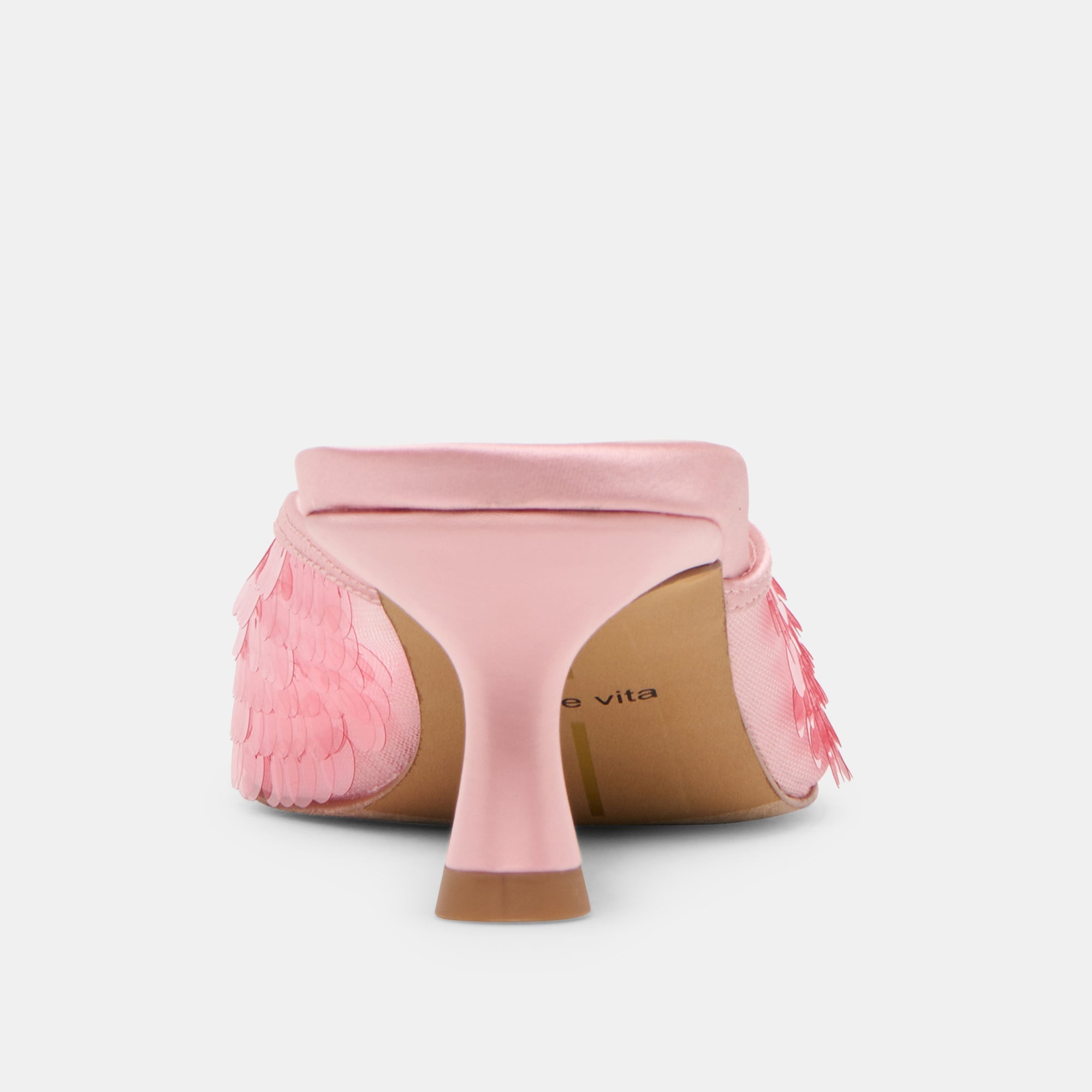 Cleo Sequin Light Pink Sequin Heels / Dolce Vita