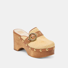 Debrah Lt Natural Raffia Clogs / Dolce Vita
