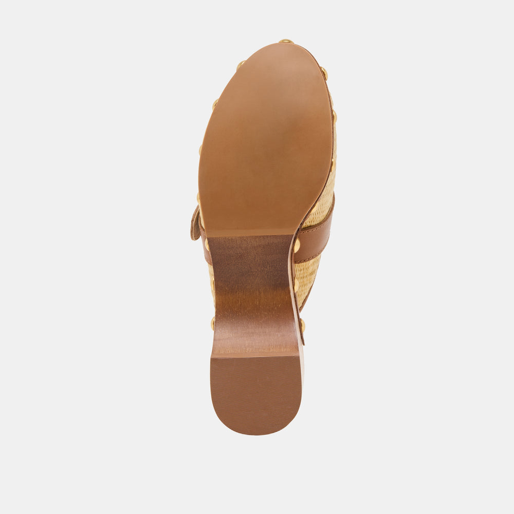 Debrah Lt Natural Raffia Clogs / Dolce Vita