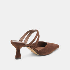 Linore Dk Brown Suede Heels / Dolce Vita