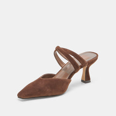 Linore Dk Brown Suede Heels / Dolce Vita