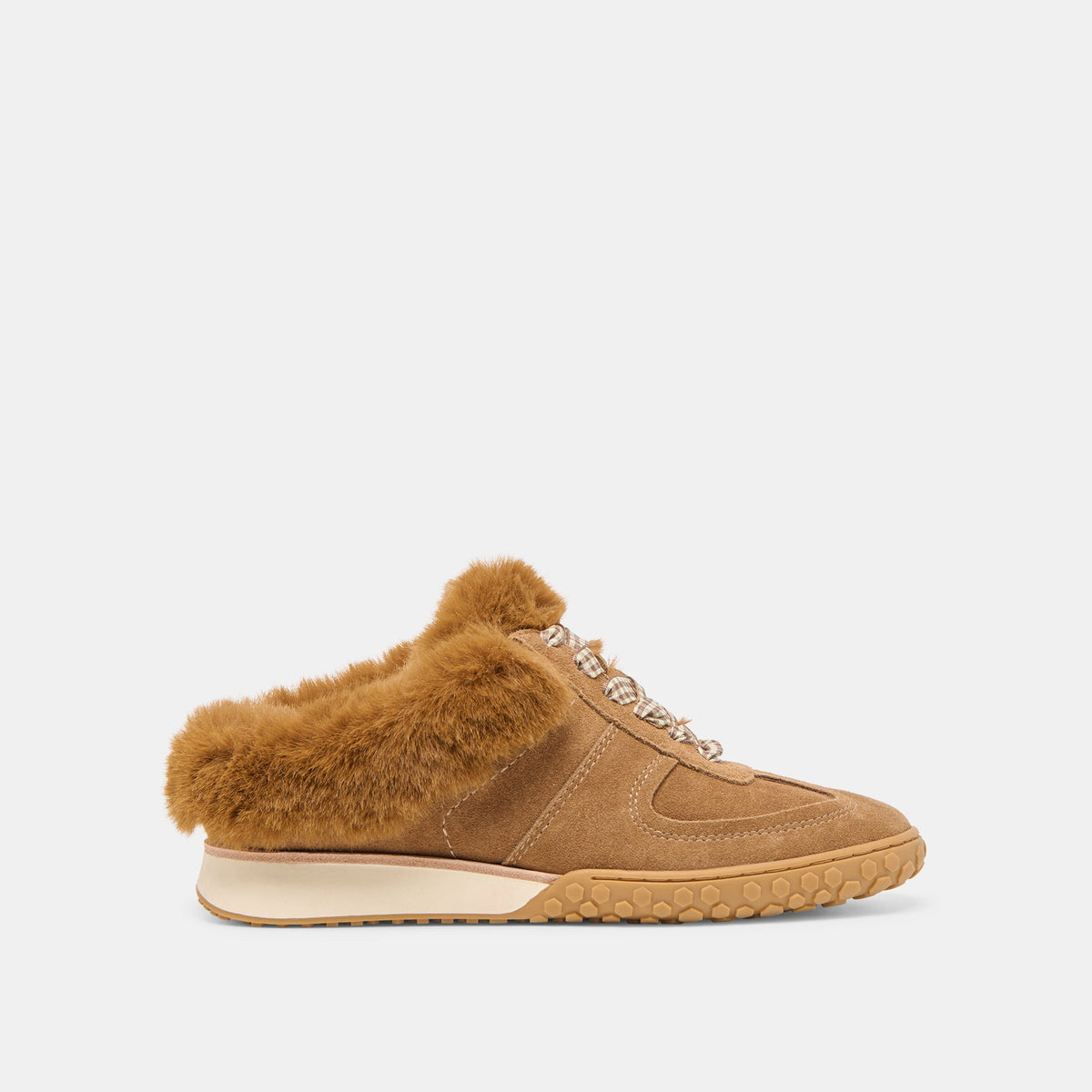 Izzey Plush Lt Brown Suede Sneakers / Dolce Vita