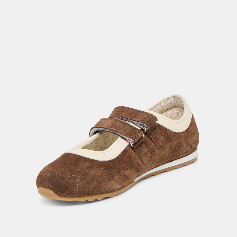 Swan Dk Brown Suede Sneakers / Dolce Vita