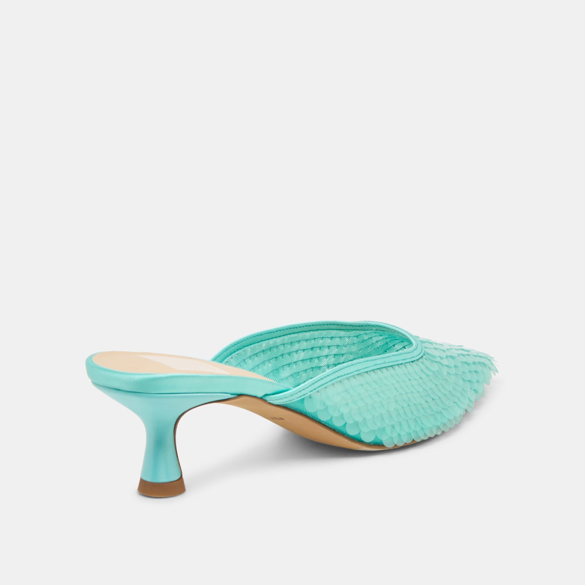 Cleo Sequin Aqua Sequin Heels / Dolce Vita