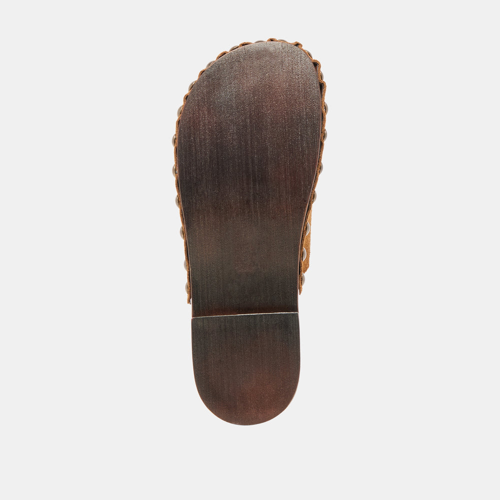 Alanis Chestnut Suede Flats / Dolce Vita
