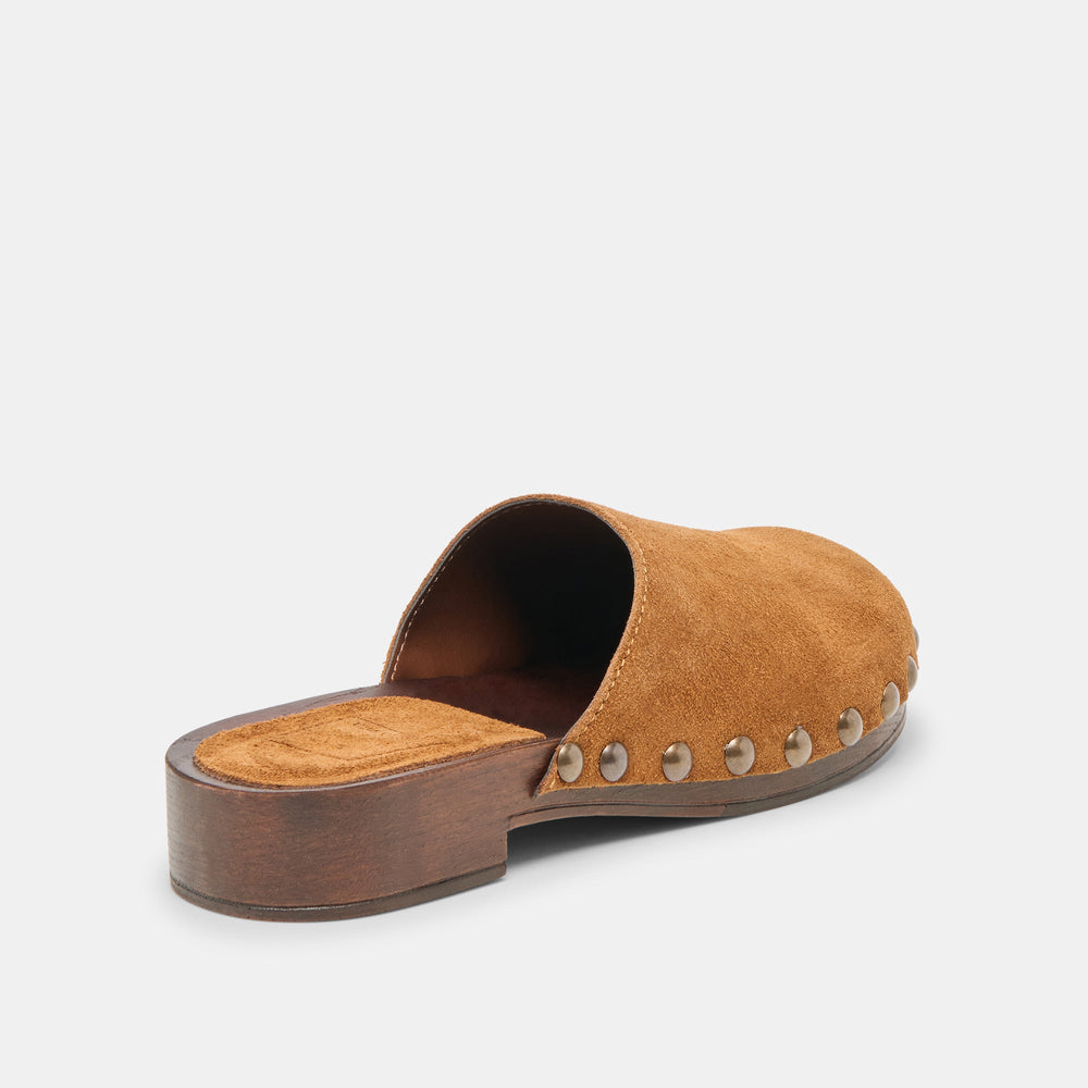 Alanis Chestnut Suede Flats / Dolce Vita