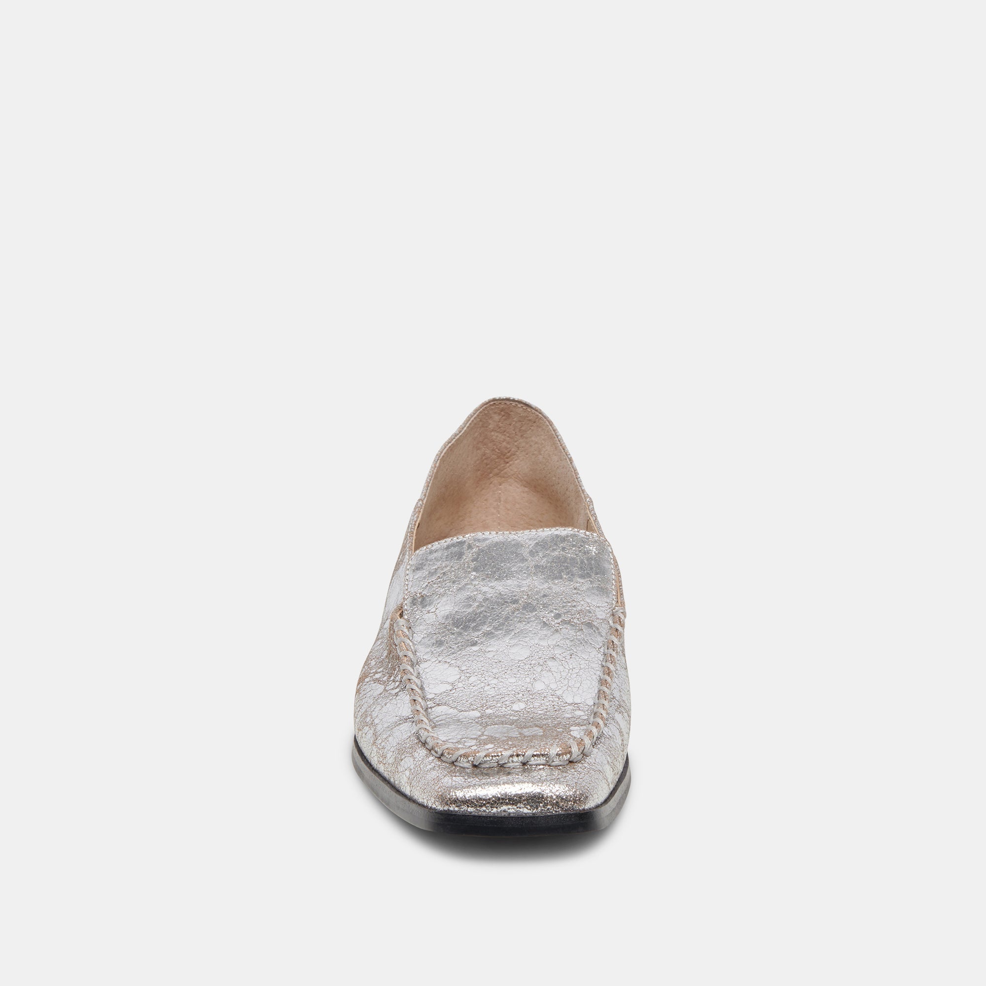 Beny Flats Silver Distressed Leather | Silver Leather Flats for Women
 – Dolce Vita / Dolce Vita