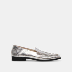 Beny Flats Silver Distressed Leather | Silver Leather Flats for Women
 – Dolce Vita / Dolce Vita