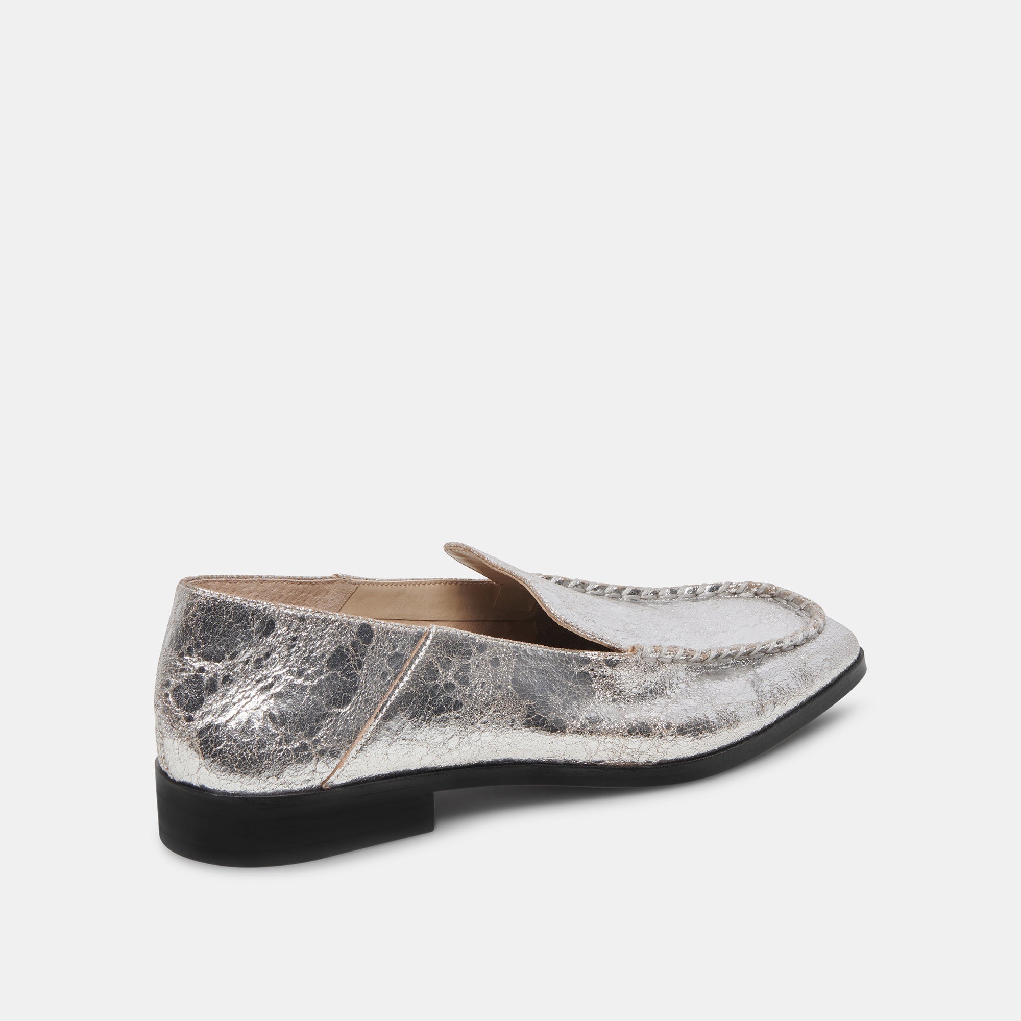 Beny Flats Silver Distressed Leather | Silver Leather Flats for Women
 – Dolce Vita / Dolce Vita