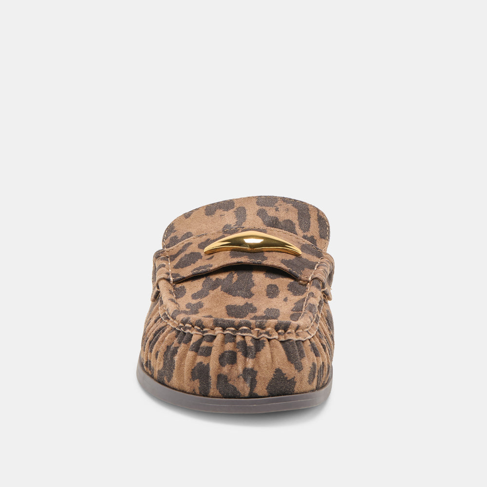 Jodero Brown Leopard Printed Suede Flats / Dolce Vita