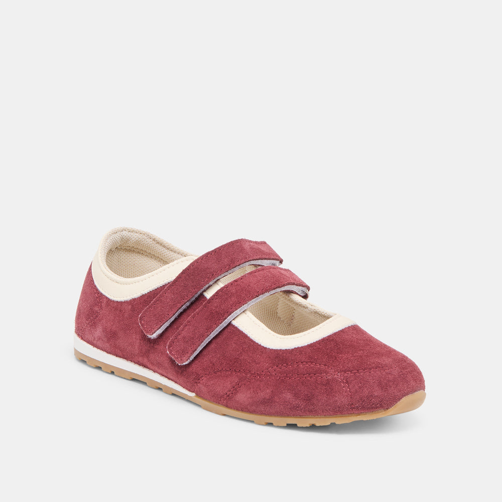 Swan Burgundy Suede Sneakers / Dolce Vita