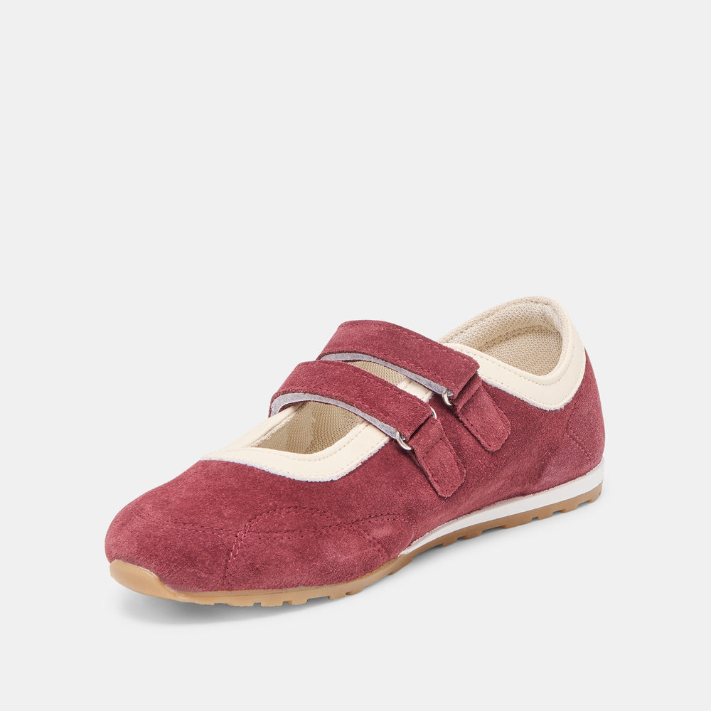 Swan Burgundy Suede Sneakers / Dolce Vita