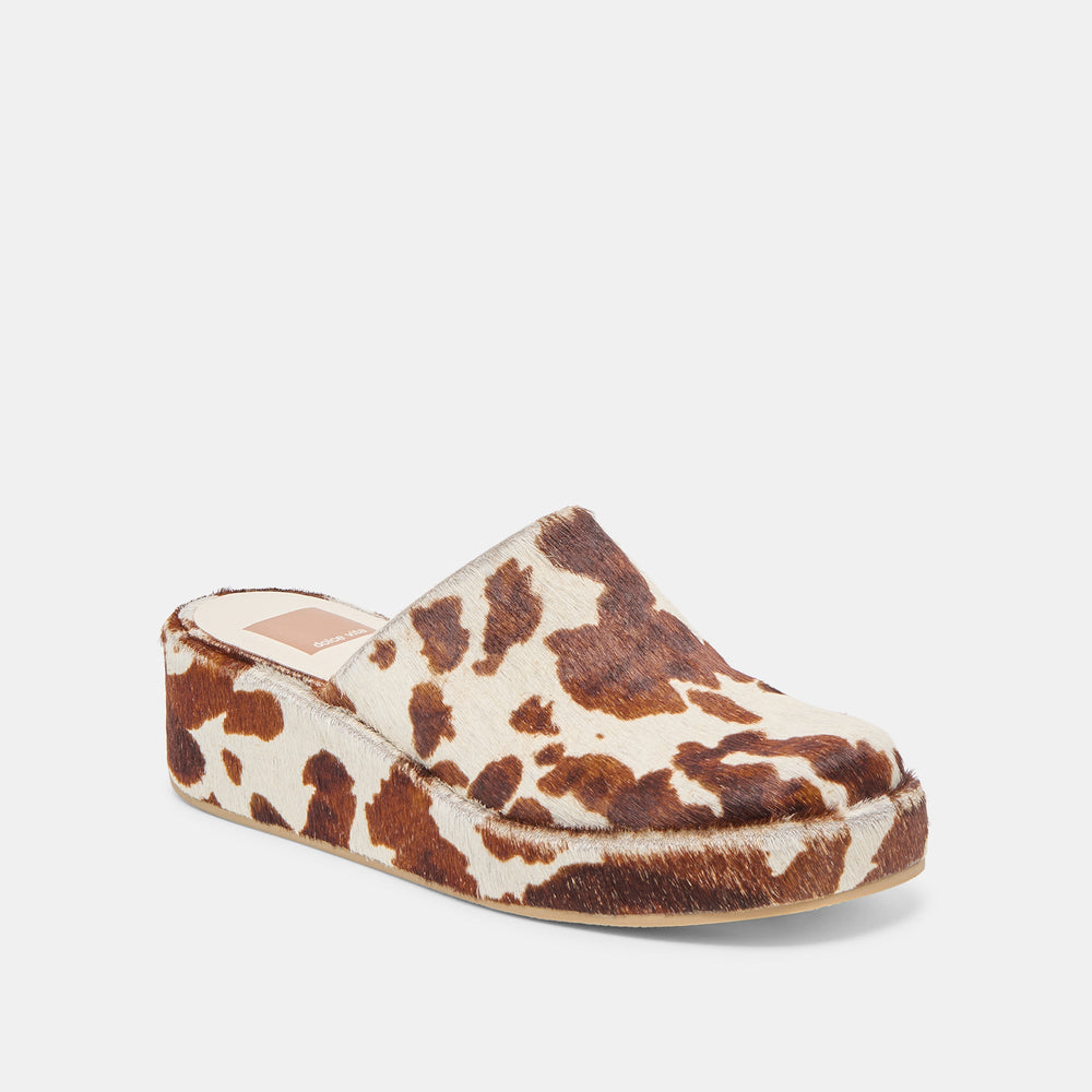 Rosita Cocoa Taurus Calf Hair Flats / Dolce Vita