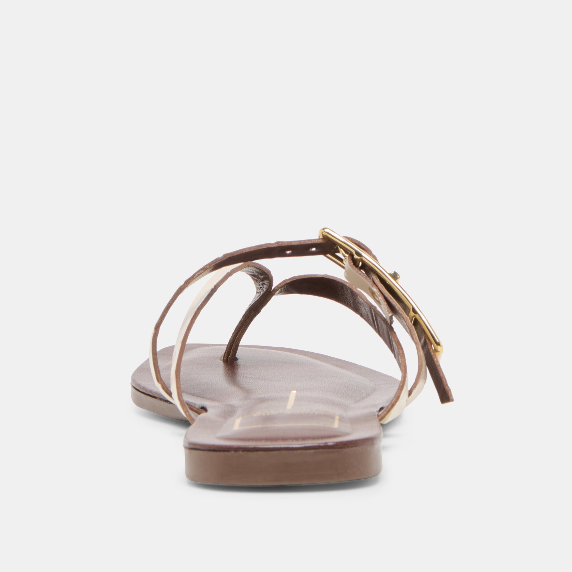 Piers Beige Croco Embossed Leather Sandals / Dolce Vita