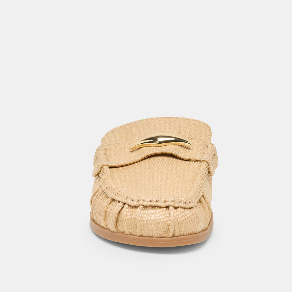 Jodero Lt Natural Raffia Flats / Dolce Vita