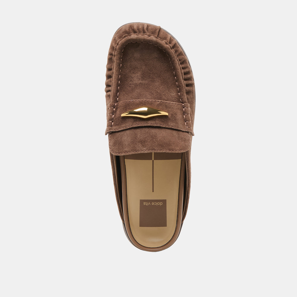 Jodero Dk Brown Suede Flats / Dolce Vita