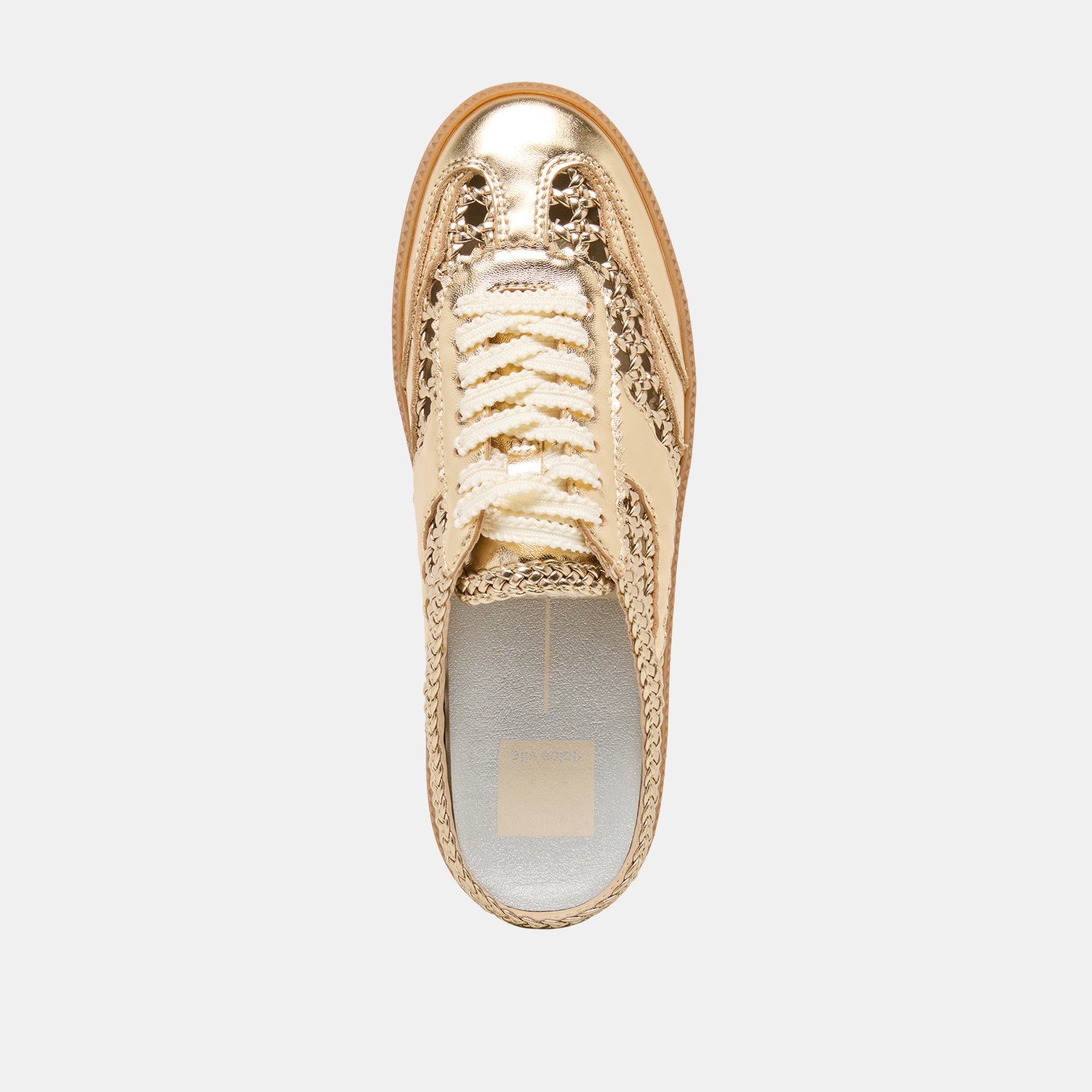 Notice Slide Gold Woven Stella Sneakers / Dolce Vita
