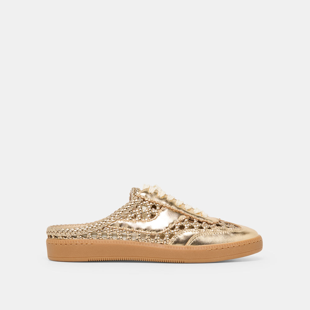 Notice Slide Gold Woven Stella Sneakers / Dolce Vita
