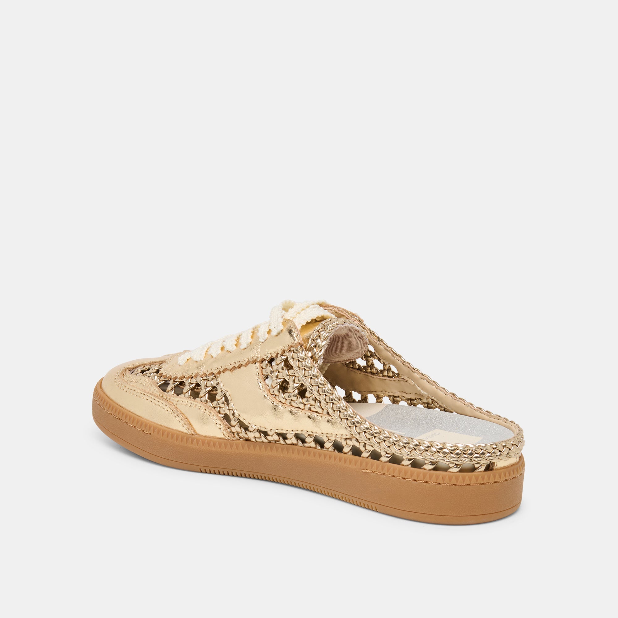 Notice Slide Gold Woven Stella Sneakers / Dolce Vita