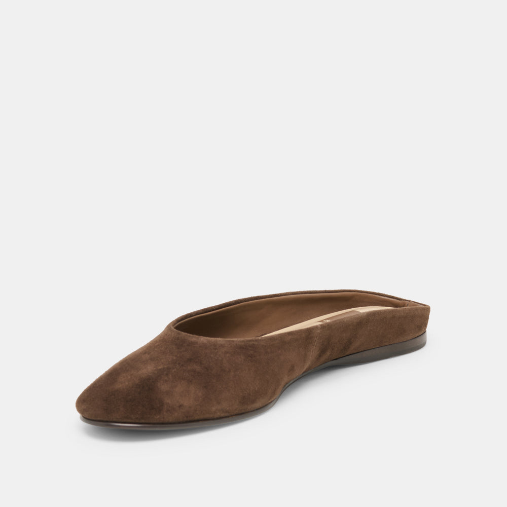 Eila Dk Brown Suede Flats / Dolce Vita