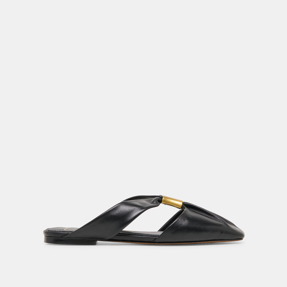 Franey Black Leather Flats / Dolce Vita