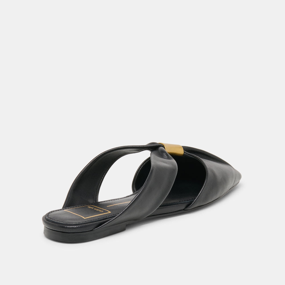 Franey Black Leather Flats / Dolce Vita