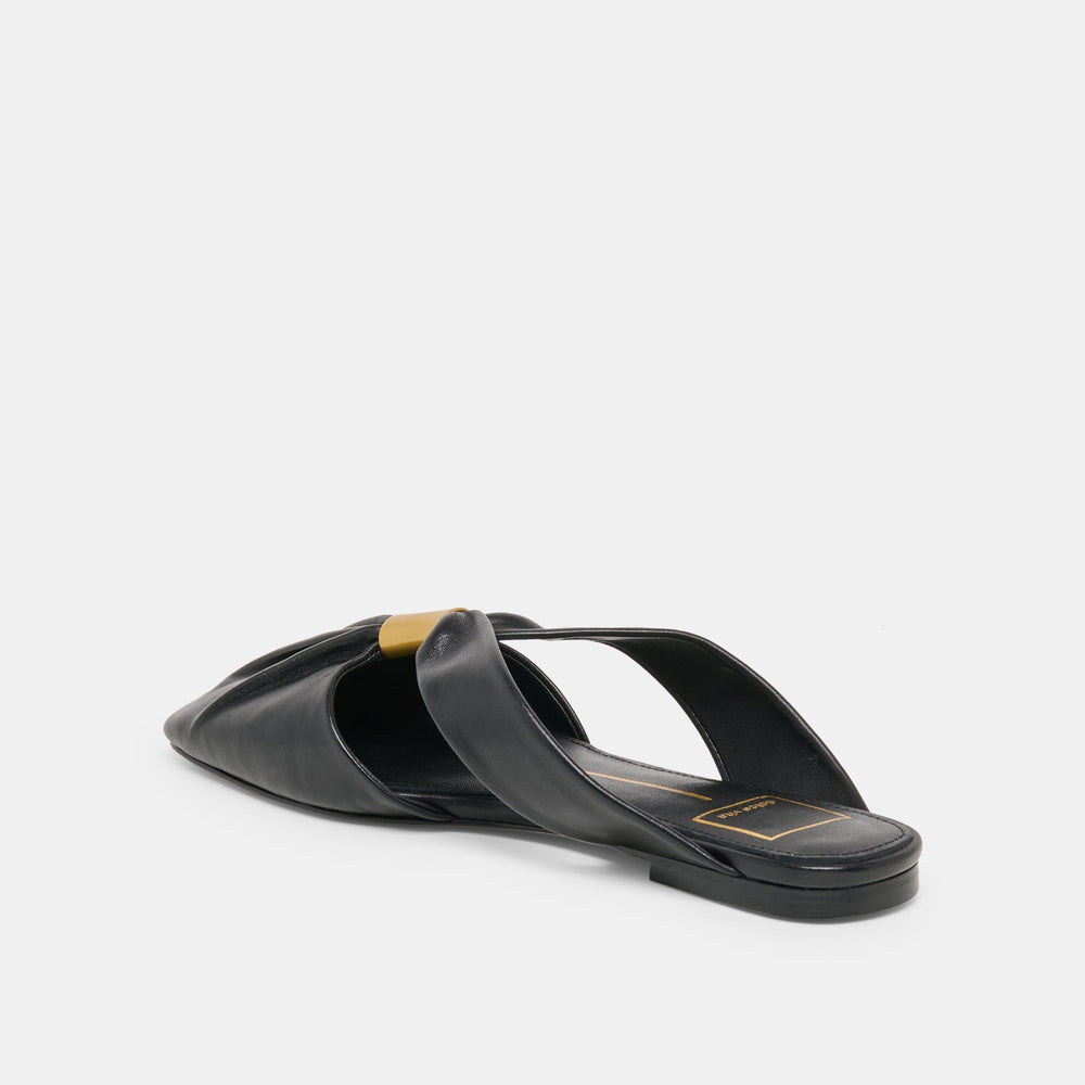 Franey Black Leather Flats / Dolce Vita