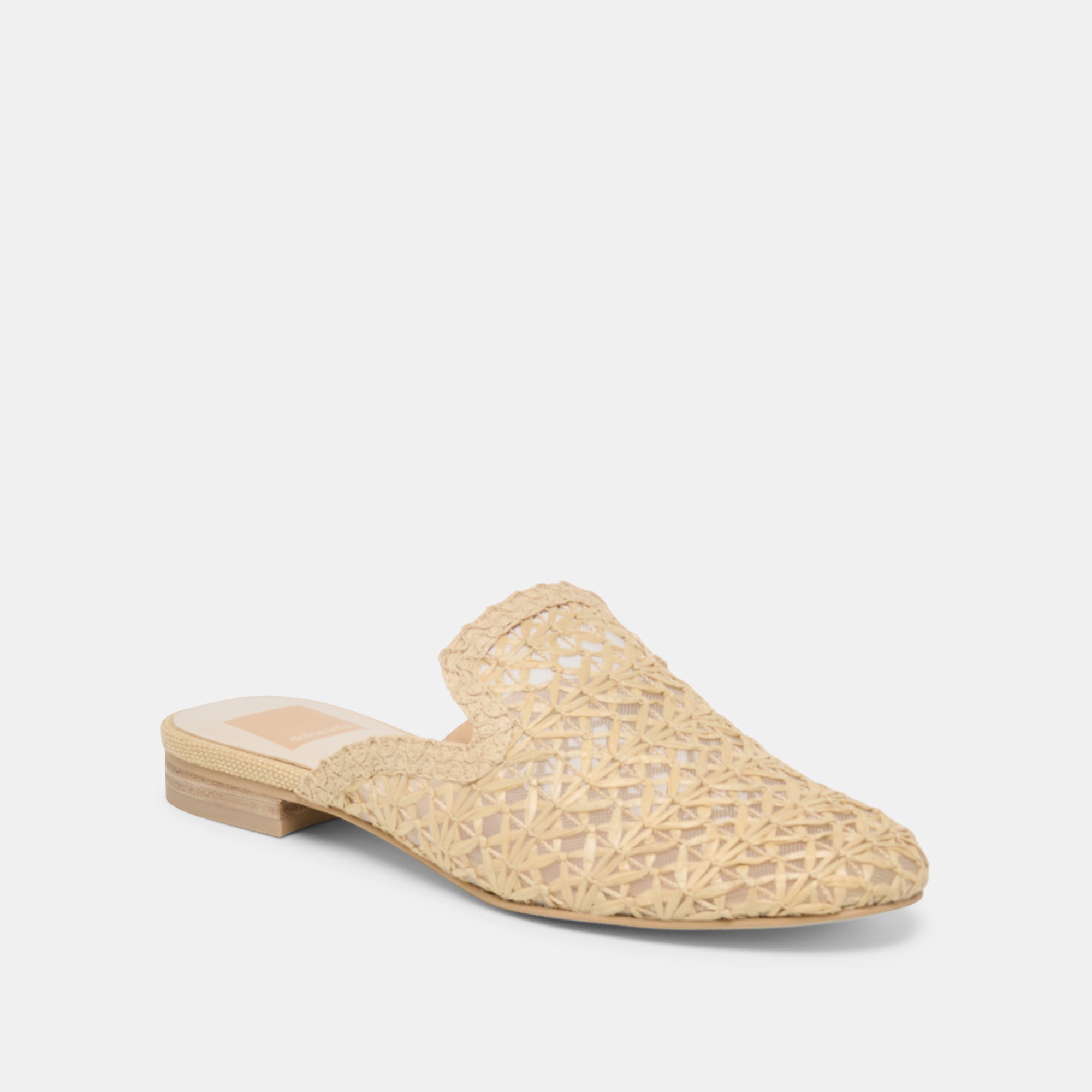 Kirt Lt Natural Cross Hatch Raffia Flats / Dolce Vita