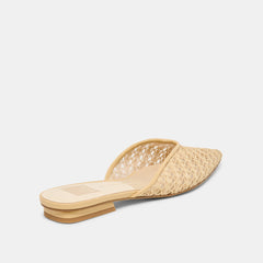 Elm Natural Cross Hatch Raffia Flats / Dolce Vita