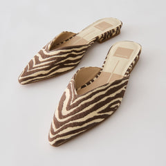 Elm Beige Zebra Raffia Flats / Dolce Vita