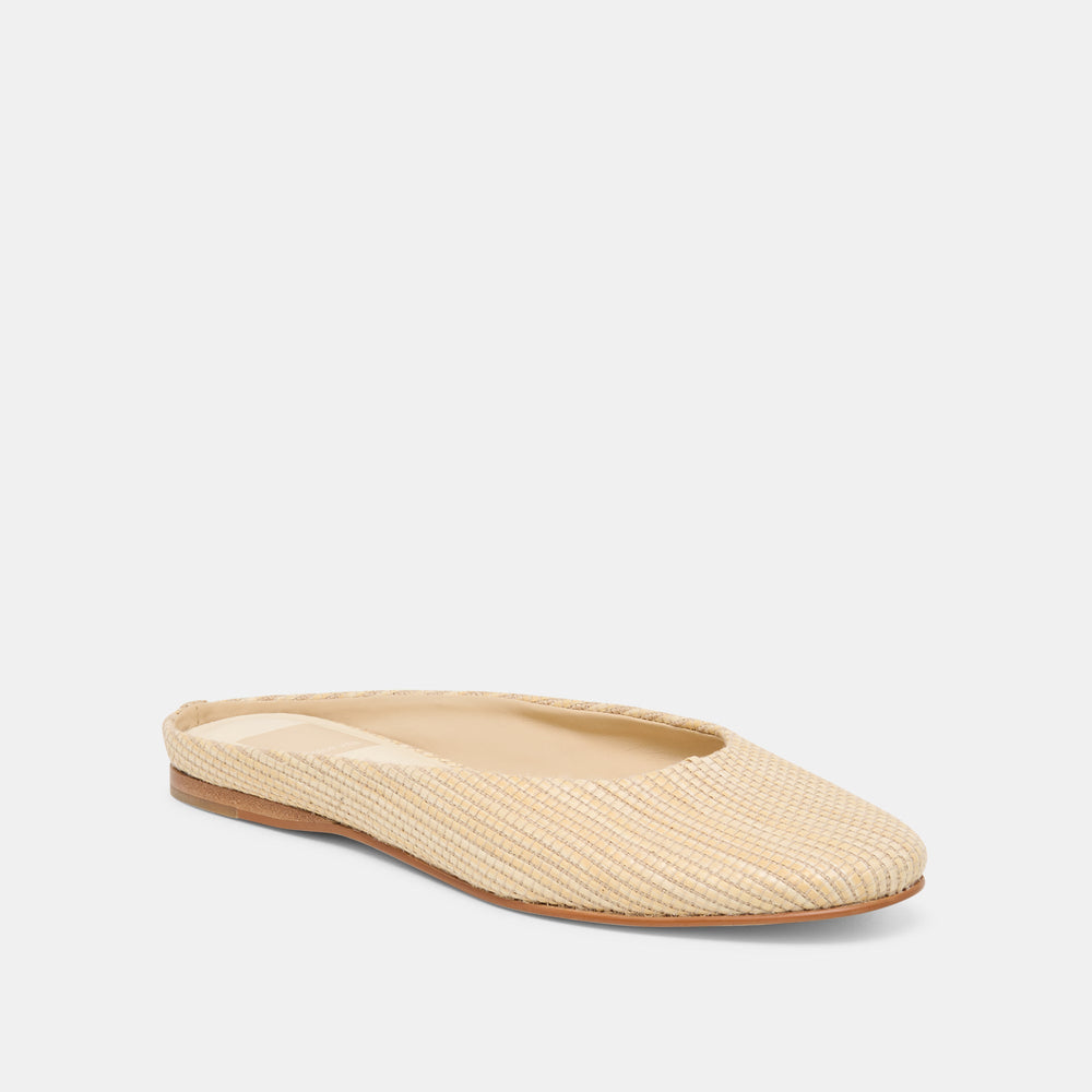 Eila Lt Natural Raffia Flats / Dolce Vita