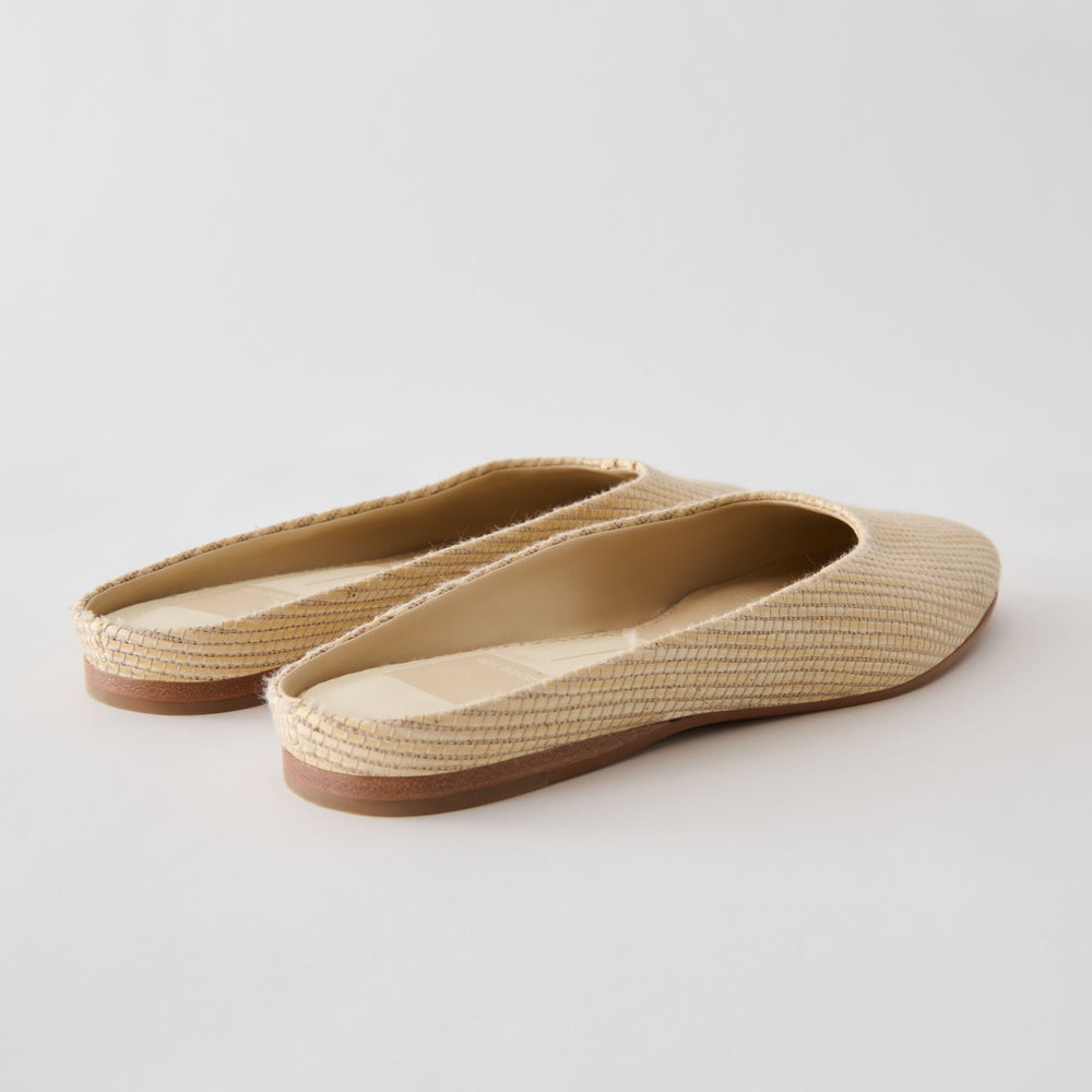 Eila Lt Natural Raffia Flats / Dolce Vita