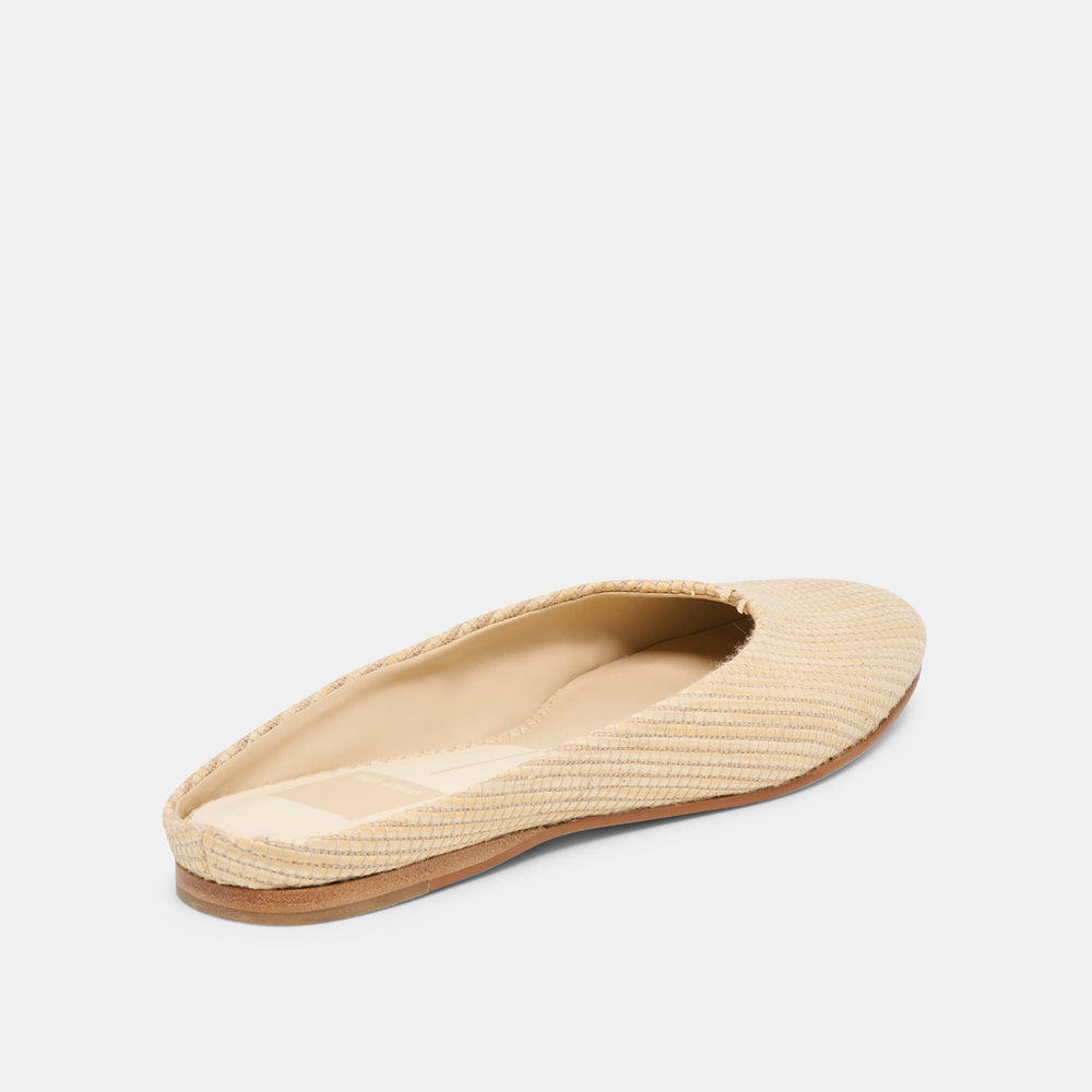 Eila Lt Natural Raffia Flats / Dolce Vita
