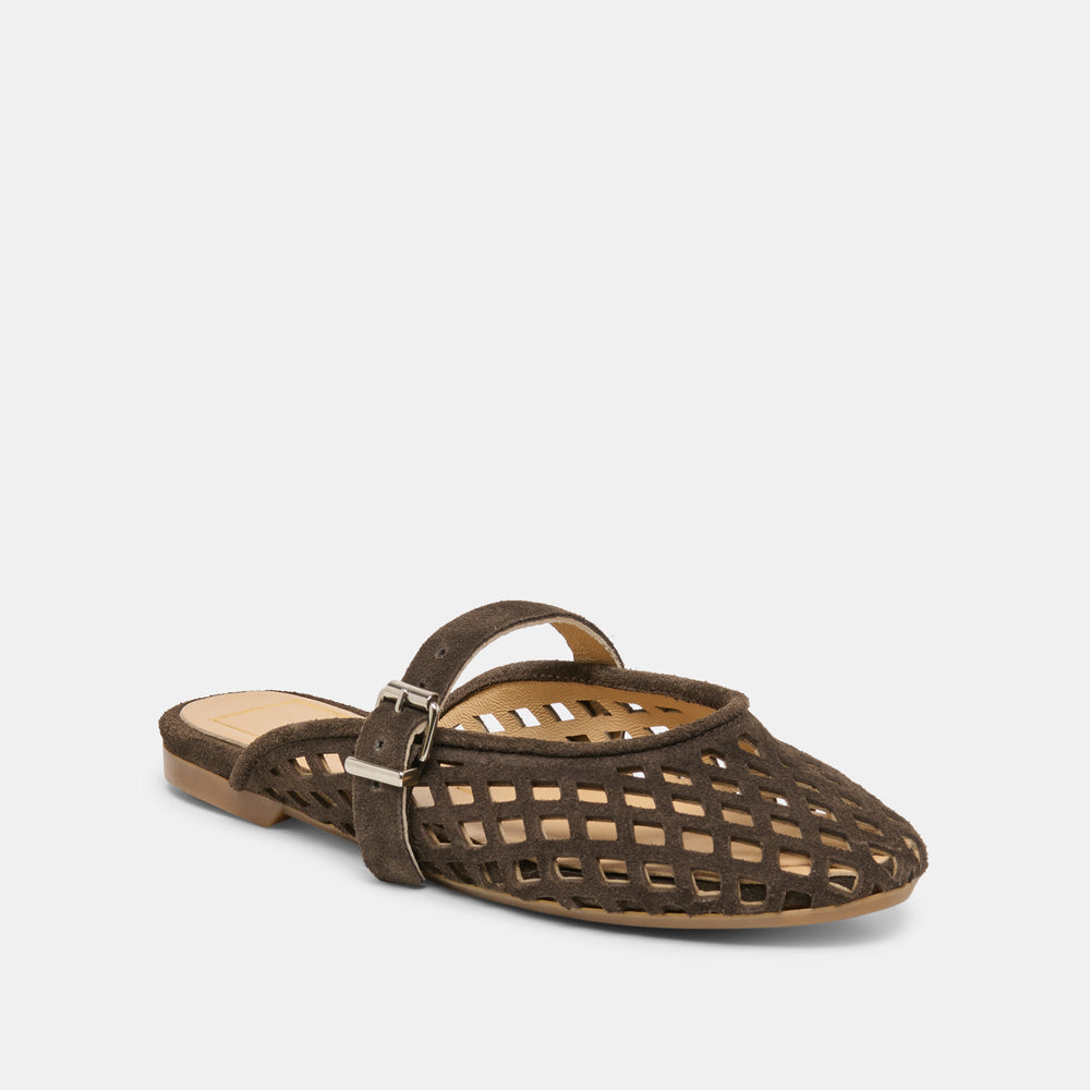 Mirian Dk Brown Suede Flats / Dolce Vita