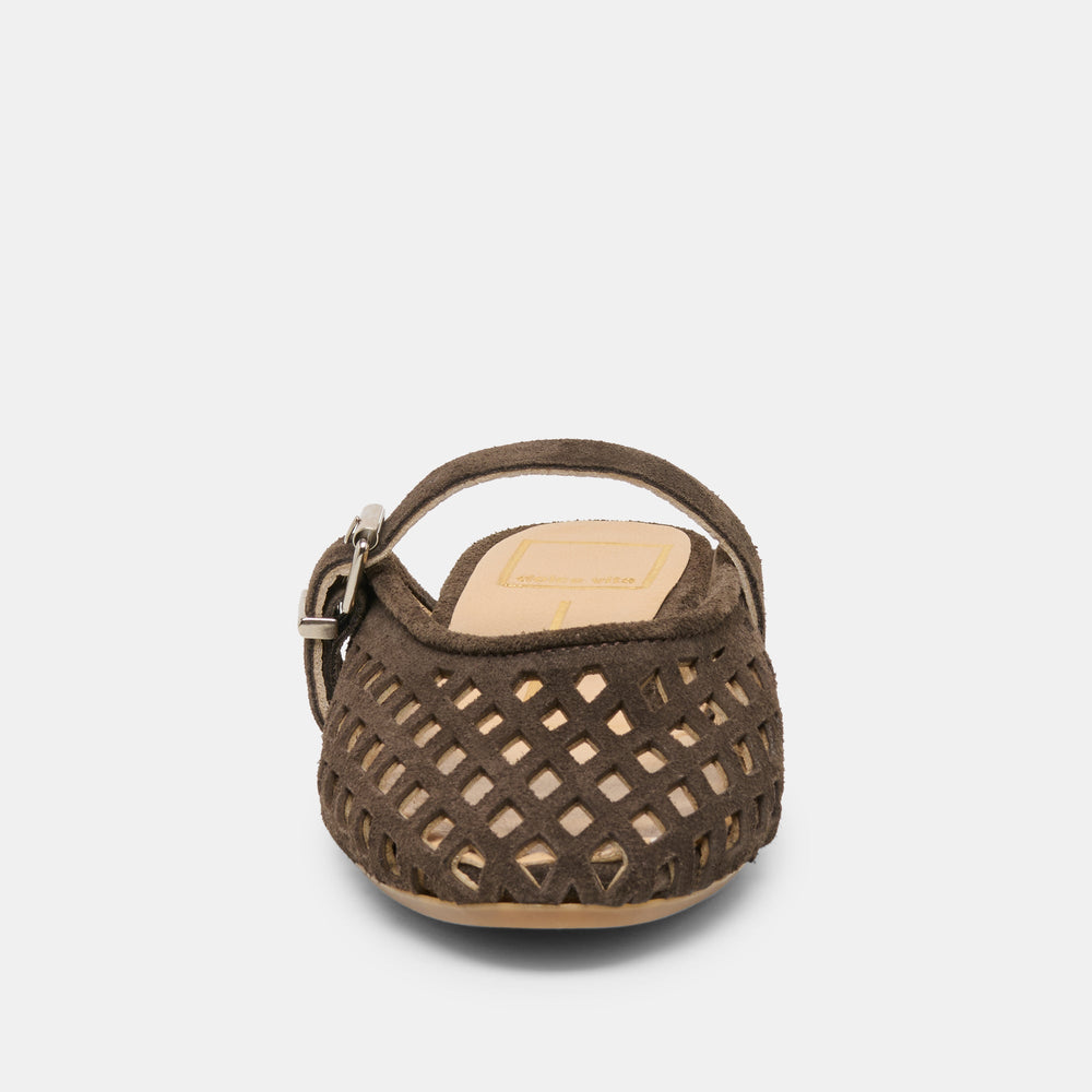 Mirian Dk Brown Suede Flats / Dolce Vita