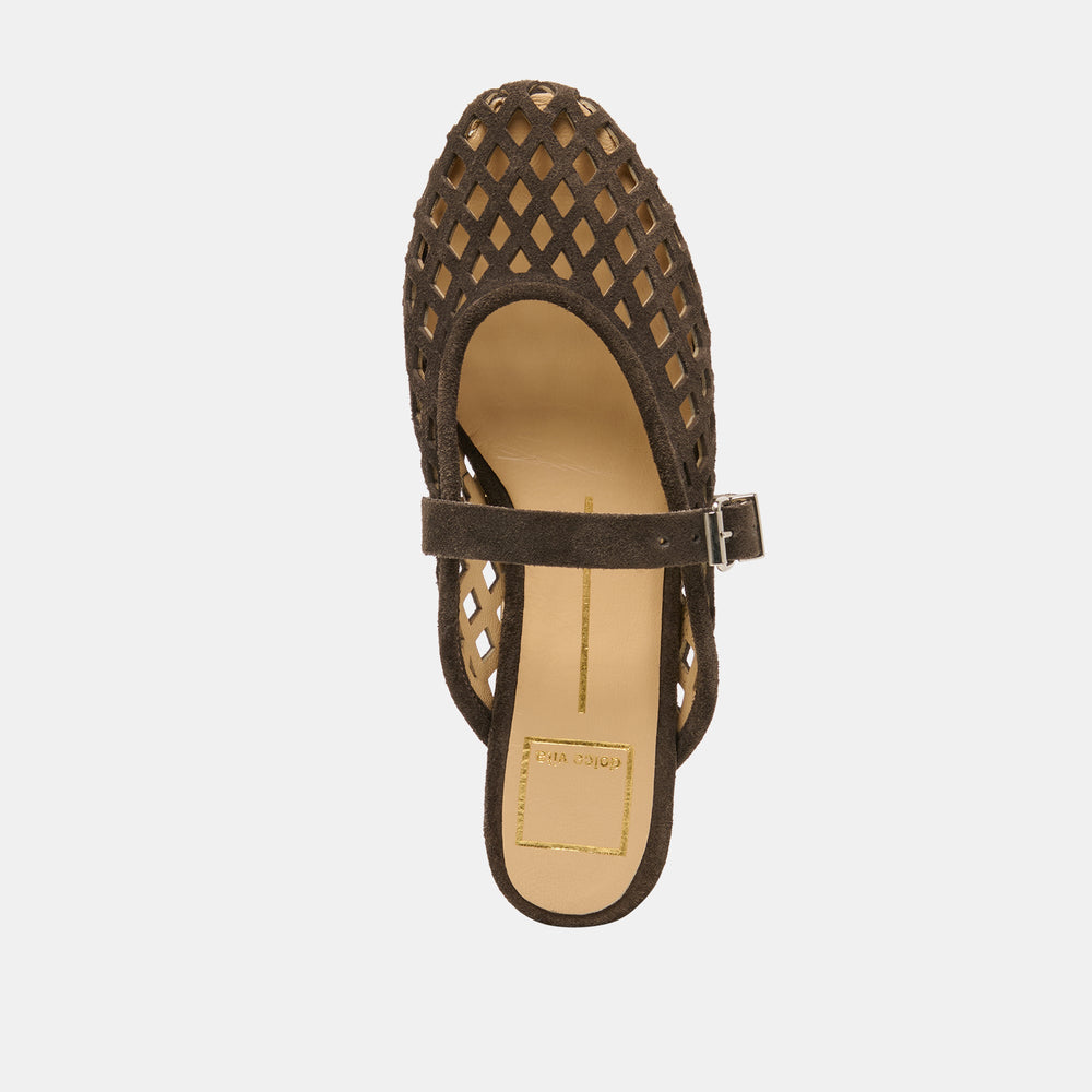 Mirian Dk Brown Suede Flats / Dolce Vita