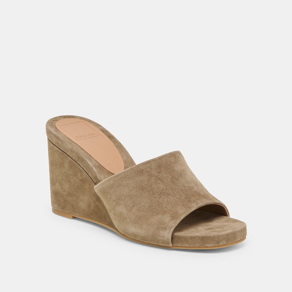 Holta Olive Suede Wedges / Dolce Vita