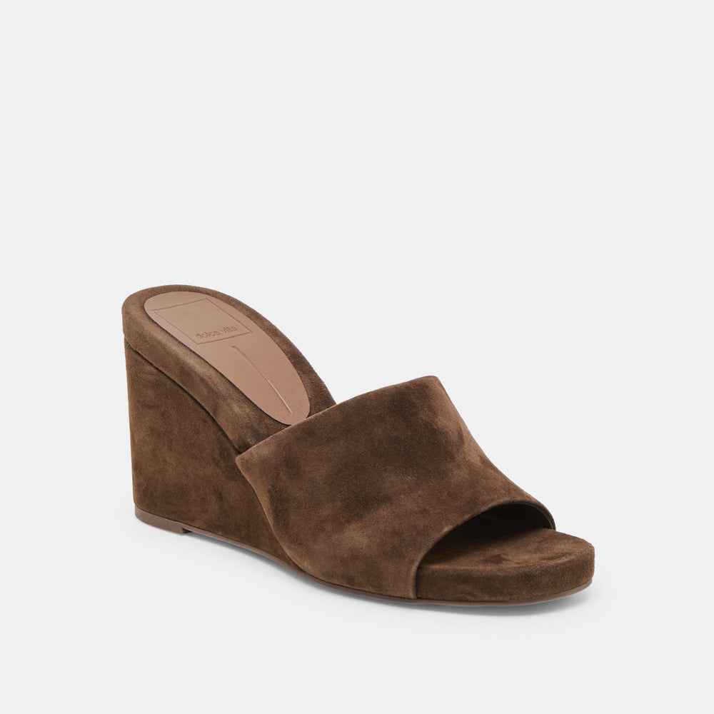 Holta Dk Brown Suede Wedges / Dolce Vita