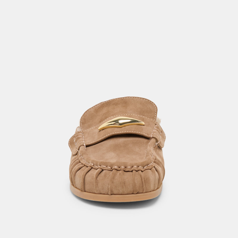 Jodero Plush Mushroom Suede Flats / Dolce Vita