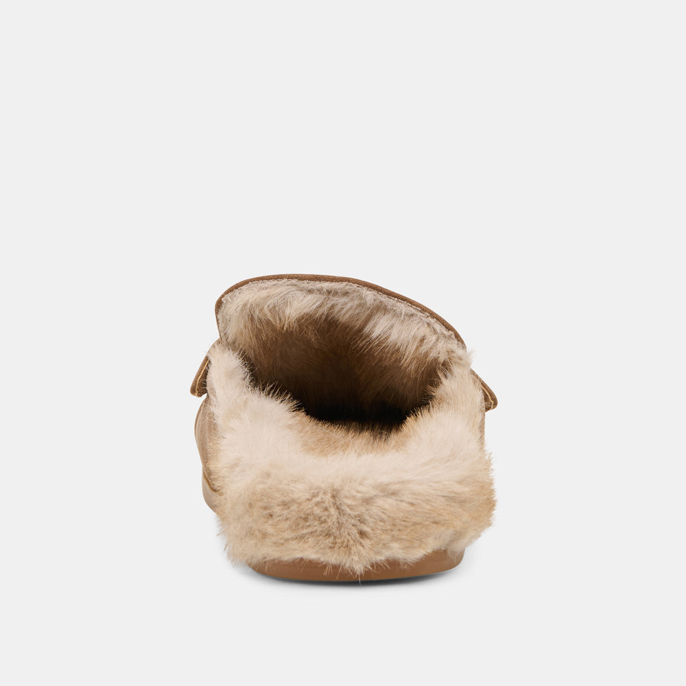 Jodero Plush Mushroom Suede Flats / Dolce Vita