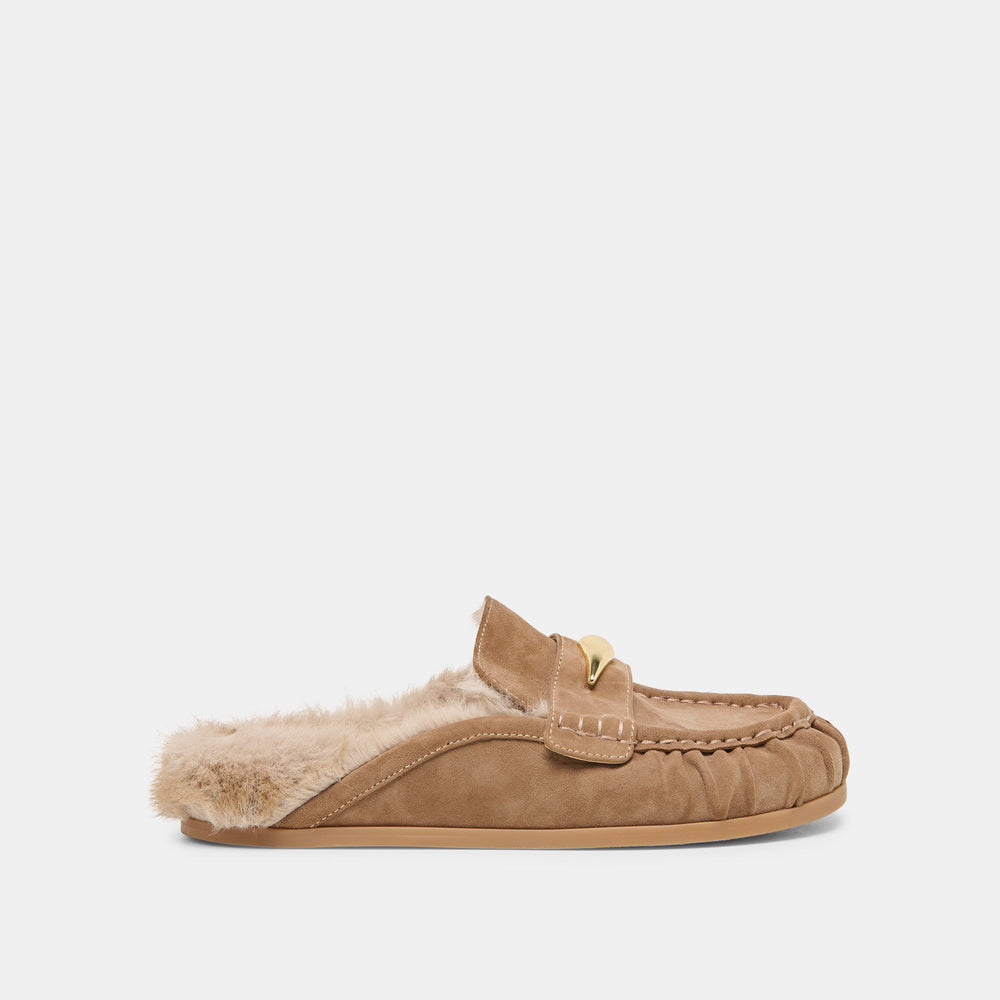 Jodero Plush Mushroom Suede Flats / Dolce Vita