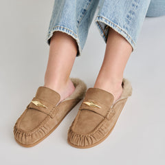 Jodero Plush Mushroom Suede Flats / Dolce Vita