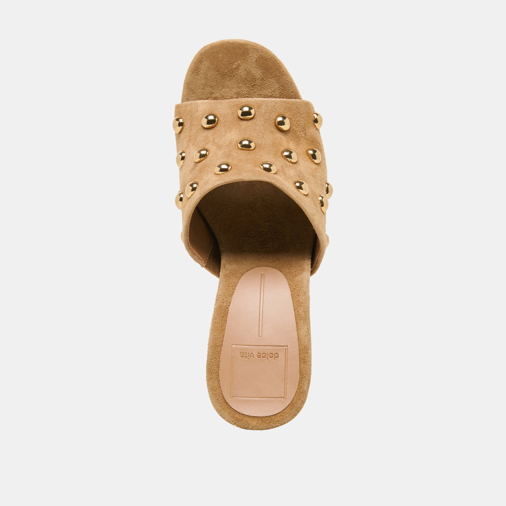 Holta Stud Lt Brown Suede Wedges / Dolce Vita