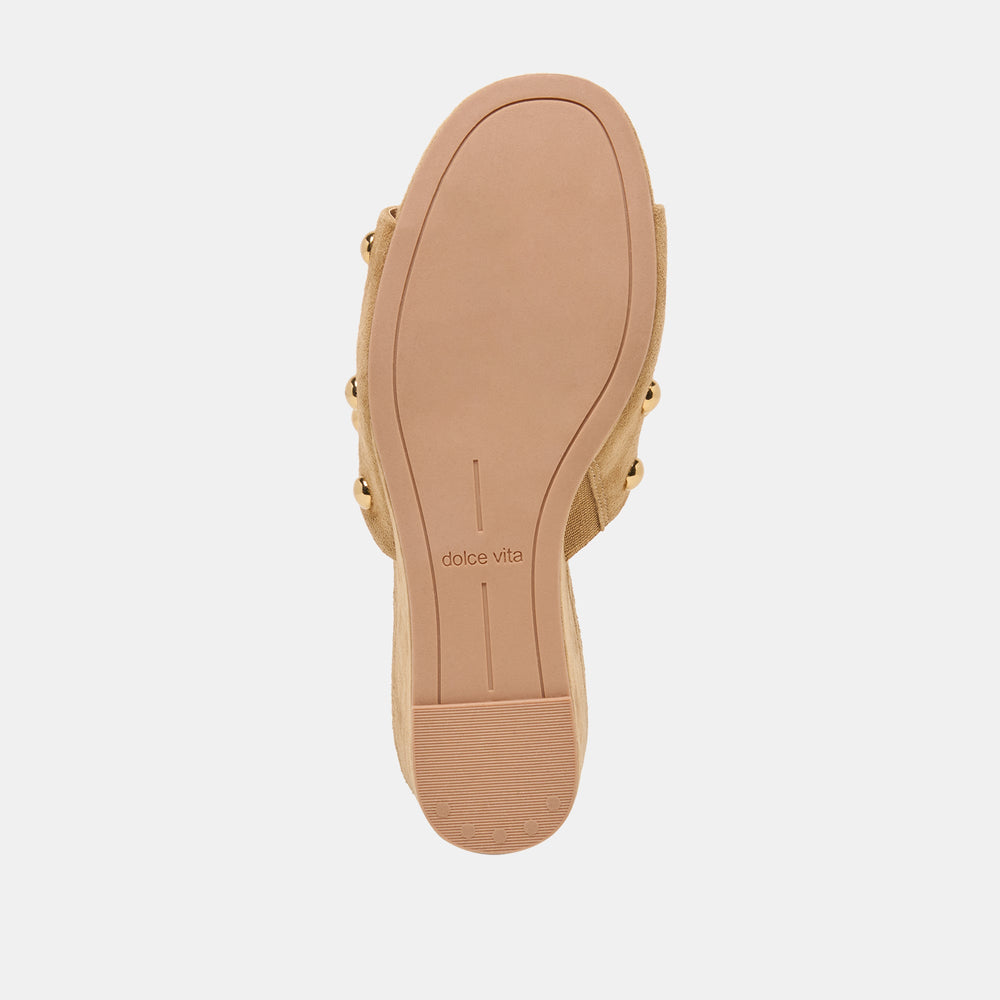 Holta Stud Lt Brown Suede Wedges / Dolce Vita