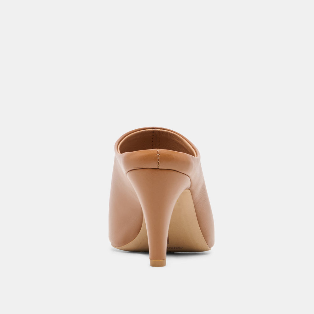 MERY Brown Leather Peep-Toe Heels / Dolce Vita