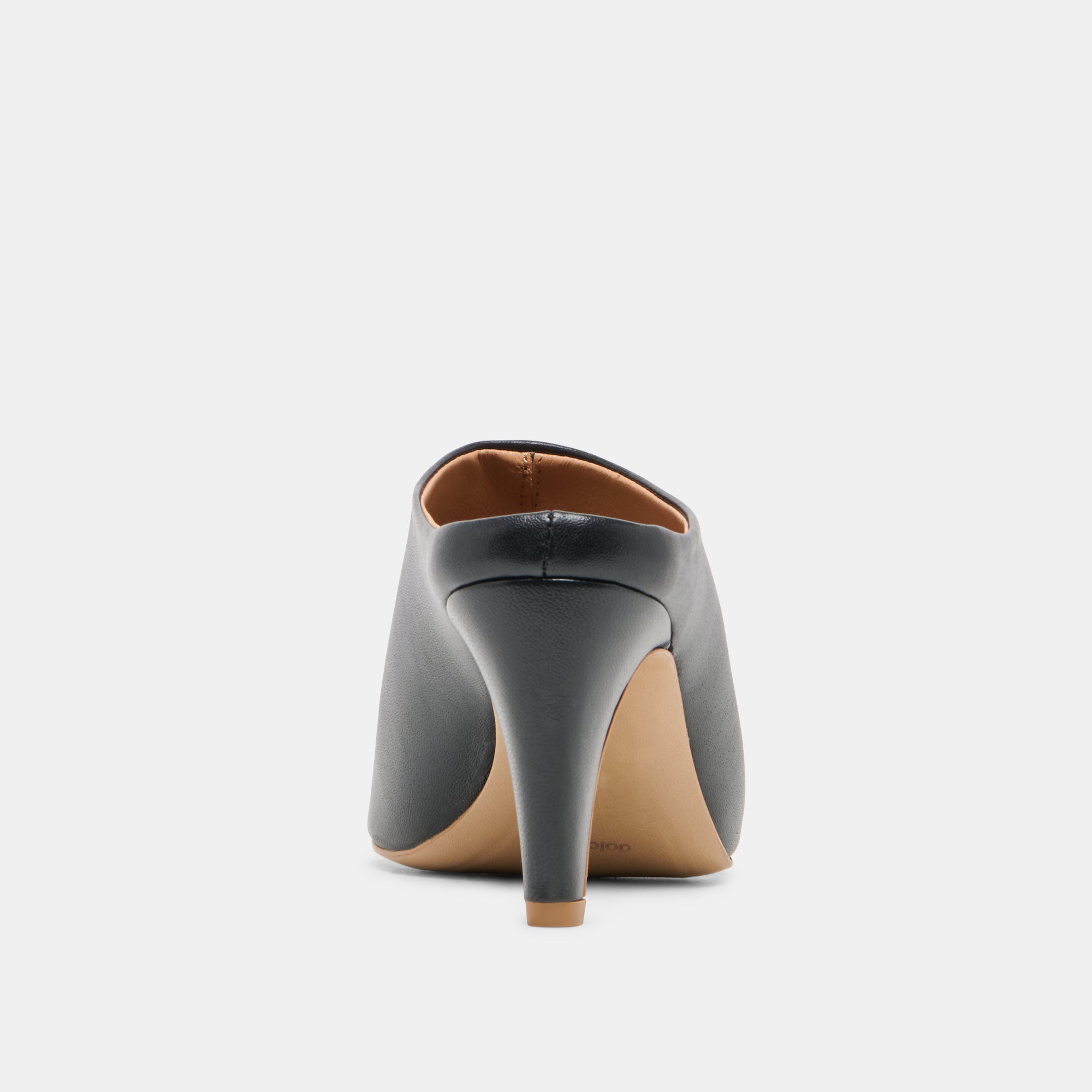 MERY Black Leather Peep-Toe Heels / Dolce Vita