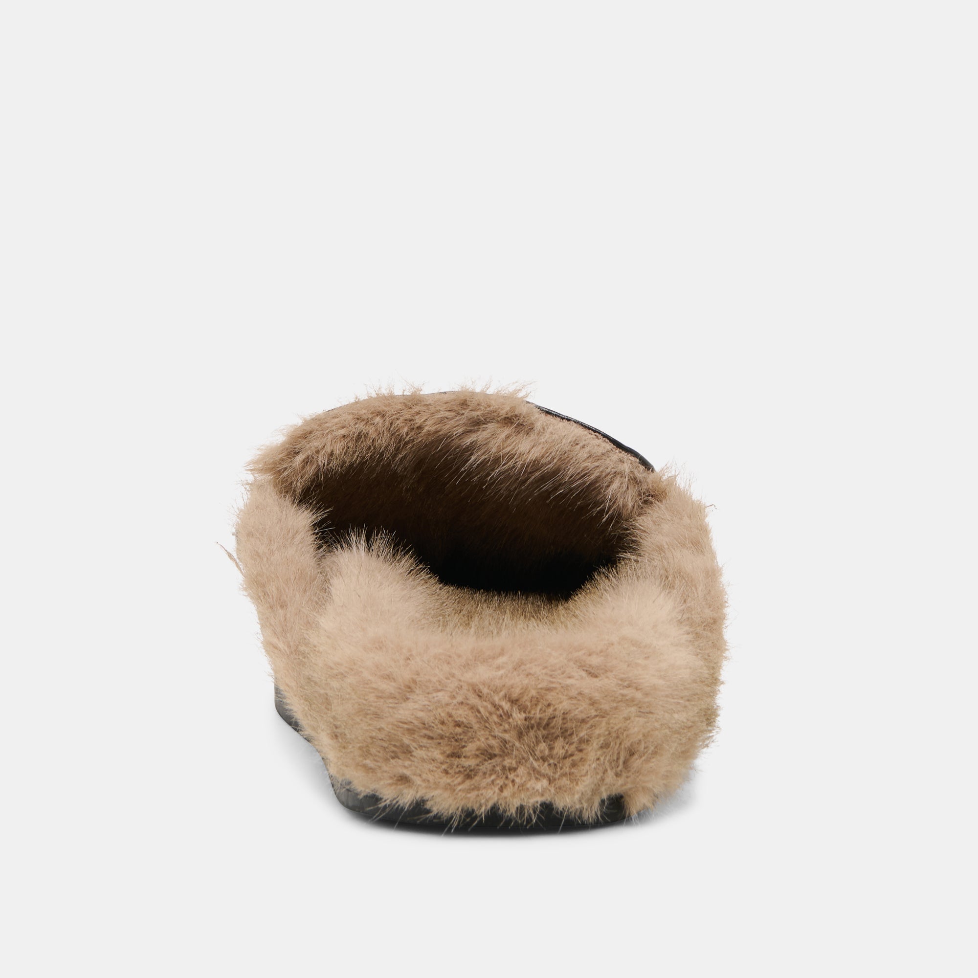 Jodero Plush Black Leather Flats / Dolce Vita