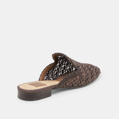 Kirt Chocolate Cross Hatch Raffia Flats / Dolce Vita